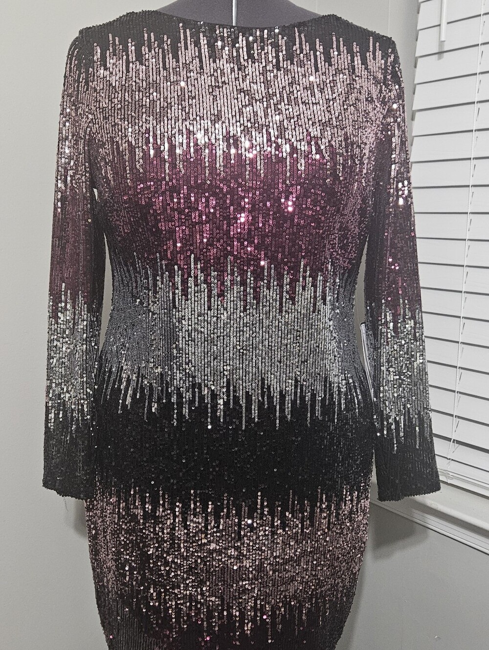 Sequin Ombré Sheath Dress